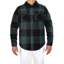 Men''s Warm Sherpa Lined Fleece Plaid Flannel Shirt Jacket