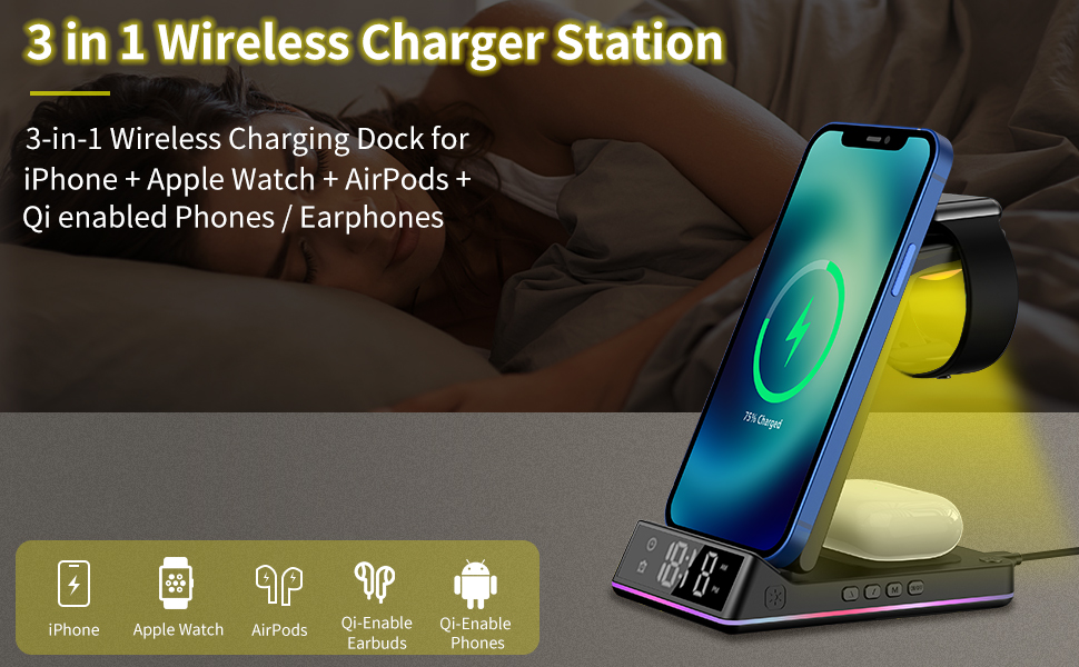 3 in 1 wireless charger