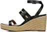 Vionic Women's Capri Sabina Strappy Espadrille Wedges- Supportive Ladies Platform Leather Sandals that include Three-Zone Comfort with Orthotic Insole Arch Support, Medium Fit