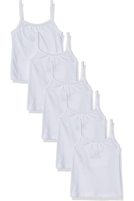 Girls' Camisole, 100% Cotton Tagless Cami, Toddler Sizing, Multiple Packs & Colors Available