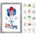 Farmhouse Wall Decor Sign 4th of July Decoration Patriotic Decor for The Home Independence Day With 16 Interchangeable Holida