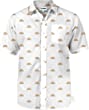 Allover Rainbow Print Men's Cut Short Sleeve Button Downs for Pride, Summer and Festivals