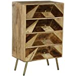 The Urban Port Chest with 4 Drawers and Geometric Inlaid Design, Storage, Brown