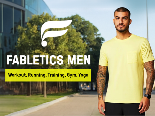 Fabletics men workout running training gym yoga