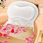 Bath Pillow for Tub Back Neck Support Bathtub Pillow Headrest SPA Tub Bath Pillow Cushion with Ultra-Soft 4D Air Mesh and 6 Suction Cups, Fits for All Bathtubs Home Spa, Coming with Laundry Bag