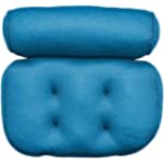 Yogibo H2O Bath Pillow for Tub, Neck, Back Support Headrest Pad, Luxury Bathtub Spa Head Pillows, Comfortable Supportive, 13.25&quot; L x 14.5&quot; W, Blue