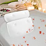 AOSYCO Bath Pillow for Head Neck Back Shoulders Support, Bathtub Pillow for Soaking Tub, Straight Back Tub, Fits All Luxury Tub Types, Adults Home Spa Headrest Pillows in Bathroom or Outdoor Hot Tub