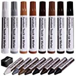 Furniture Markers Touch Up, Upgrade Wood Furniture Repair Kit, Premium Wood Scratch Repair Markers and Wax Sticks for Wood Stains Scratches Hardwood Wooden Floors Tables, Set of 17