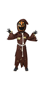 Scarecrow Pumpkin Bobble Head Costume