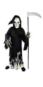 Kids Grim Reaper Glow in the Dark Phantom Costume