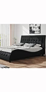 Faux Leather Upholstered Bed Frame