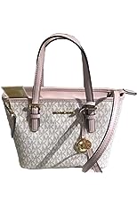 XS Carry All Jet Set Travel Womens Tote (Optic White/Rose Gold)