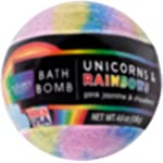 Nature&#39;s Beauty Unicorns &amp; Rainbows Bath Bomb, 4.6 oz - Fizzy Bath Bomb Made with Coconut Oil &amp; Witch Hazel to Help Relieve Dull &amp; Dry Skin 4-Pack