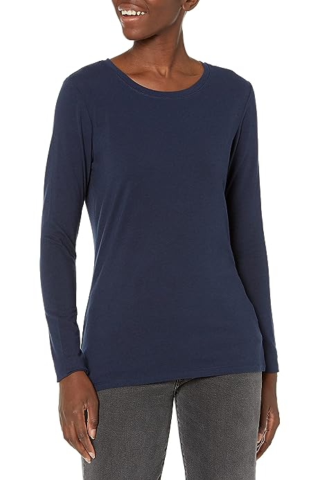 Women's Classic-Fit Long-Sleeve Crewneck T-Shirt (Available in Plus Size)