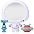 Nuby Awesome Astronaut Mirror Interactive Baby Toy Set for Fun Bath Time, Multicolour, 3 Piece
