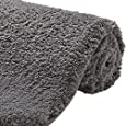 Gorilla Grip Premium Luxury Bath Rug, Absorbent, Soft, Thick Shag, Bathroom Mat Rugs, Machine Wash, Microfiber Dries Quickly, Mats for Bath Room, Shower, Bathtub and Spa Floors, 24x17, Gray