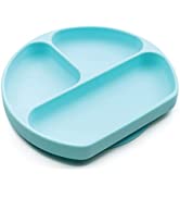 Bumkins Silicone Grip Dish, Suction Plate, Divided Plate, Baby Toddler Plate, BPA Free, Microwave...