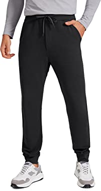 CRZ YOGA Men's Joggers Sweatpants - 29'' Cotton Casual Lounge Workout Athletic Basic Joggers Pants with Pockets