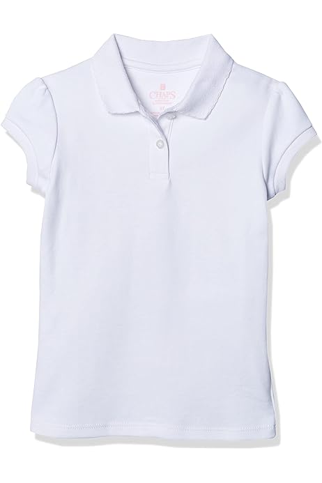 Girls' School Uniform Short Sleeve Interlock Polo