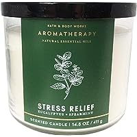 Bath & Body Works, Aromatherapy Stress Relief 3-Wick Candle, Eucalyptus Spearmint