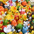 Rubber Ducky Toy for Kids - Bath &amp; Pool - Assorted Colors - 2&quot; (25 Pack)