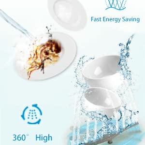 360-degree all-round efficient cleaning and water saving