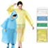 Ponchos Family Pack, Rain Poncho for Adults and Kids (5 Pack, 4 Colors) Disposable or Reusable Emergency Ponchos丨Rain Ponchos