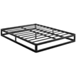 BIKAHOM Modern 9 Inch Metal Platform Bed Frame with Heavy Duty Steel Foundation for Bedroom,Mattress Foundation,No Box Spring Needed,Sturdy Steel Structure,Black,King