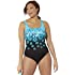 Swimsuits For All Women's Plus Size Chlorine Resistant Tank One Piece Swimsuit