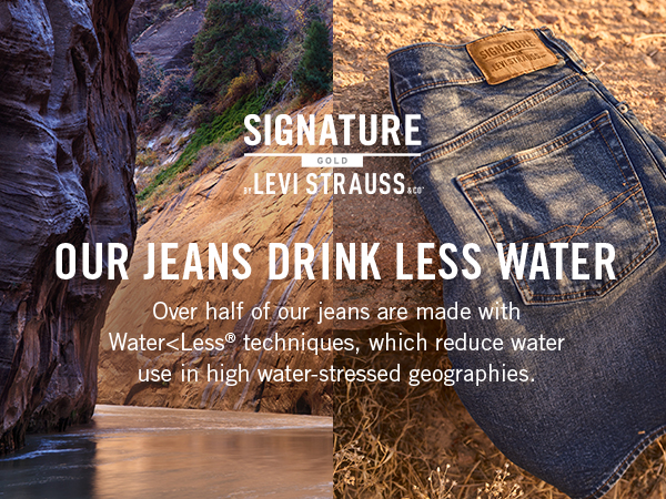 our jeans drink less water
