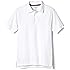French Toast Boys' Short Sleeve Pique Polo Uniform Shirt (Standard & Husky)