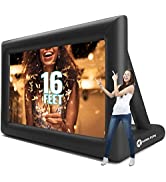Holiday Styling Outdoor Inflatable Projector Screen - 200 Inch Blow Up TV and Movie Screens for O...