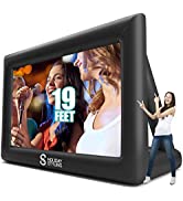 Holiday Styling Outdoor Projector Screen - Inflatable, Giant 19 Ft 230 Inch Blow Up TV & Movie Sc...