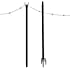 Holiday Styling String Light Pole for Outdoor String Lights - Christmas Light Pole with Hooks to Hang Up LED Lighting - Outsi