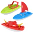 Bath Boat Toy, Pool Toy, 3 PCs Yacht, Speed Boat, Sailing Boat, Aircraft Carrier, Bath Toy Set for Baby Toddlers, Birthday Gift for Kids