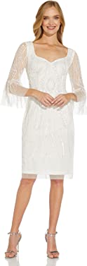 Adrianna Papell Women's Beaded Short Dress
