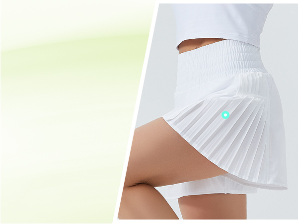 High Waist Side Pleated Workout Shorts