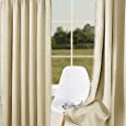 LORDTEX Pom Pom Blackout Curtains for Bedroom - Thermal Insulated Curtains, Sun Light Blocking Rod/Pole Pocket Window Drapes for Living Room, 52 x 84 inch, Cream, Set of 2 Panels