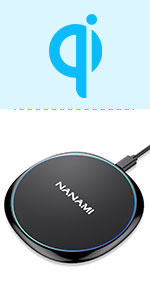 black wireless charging pad