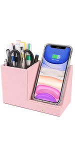 15W Fast Wireless Charger Desk Organizer Charging Storage iPhone 11 Xs MAX XR Samsung S10 9 8 Holder