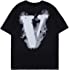 Arnodefrance V Letter Print Tshirt Hip Hop Tee Shirt Cotton Short Sleeve Crew Neck Tee