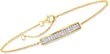 Ross-Simons 0.10 ct. t.w. Pave Diamond Bar Bracelet in 14kt Yellow Gold. 6.5 inches
