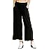 Umgee Womens Wide Leg Pant with Elastic Waist, Pockets, and Frayed Hem