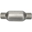 MAYASAF 2.25&quot; Inlet/Outlet Universal Catalytic Converter, High Flow Exhaust Pipe, w/o O2 Port (EPA Compliant)