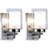 XiNBEi Lighting Wall Light 1 Light Bathroom Vanity Light with Dual Glass, Indoor Modern Brushed Nickel Wall Mounted Light 2 P