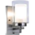 Wall Light 1 Light Bathroom Vanity Lighting with Dual Glass Shade in Brushed Nickel Indoor Modern Wall Mount Light Suitable f