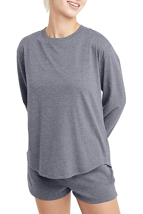 Originals Tri-Blend Long-Sleeve T-Shirt, Crewneck Tee for Women, Relaxed Fit