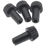 4pcs Plastic Lamp Turn Knobs Black On/Off Replacement Light Lamp Turn Switch Knobs Lamp Key Twist Knobs Extension