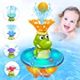 Baby Bath Toys for Toddlers 1-3, Fountain Crocodile with 5 Modes Spray Water Toys for Kids Ages 4-8, Toddler Light Up Bathtub Toy for Bathroom Swimming Pool Indoor Outdoor Boys Girls Gifts