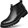 Men's Chelsea Boots For Men Oxfords Dress Leather Shoes Mens Formal Casual Man Work Fashion Black Brown Size Loafers Slip On Male Hiking Cowhide Shoe High Top